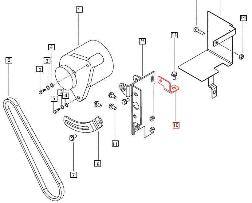 Mahindra Tractor Alternator Support Bracket 006019181B1 Mahindra