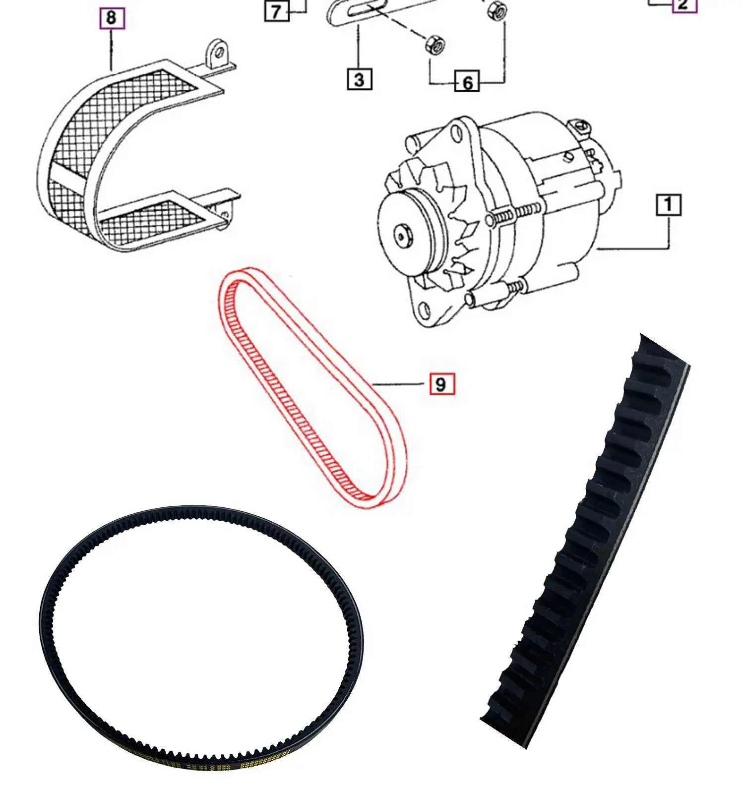 Mahindra Tractor Alternator V-Belt Mahindra