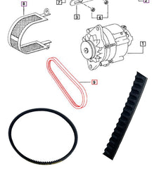 Mahindra Tractor Alternator Belt 005556085R1
