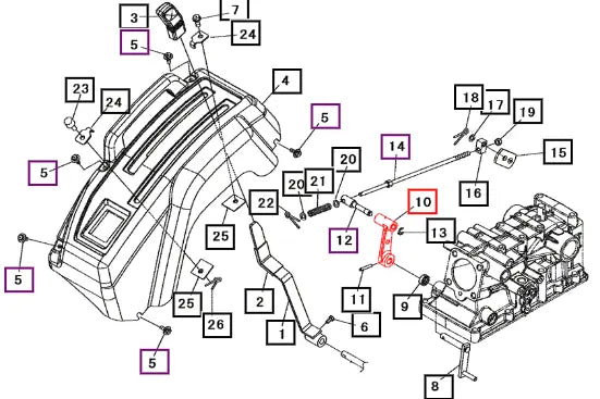 Mahindra Tractor Arm, Feedback 10032409AG0 Mahindra Direct Parts
