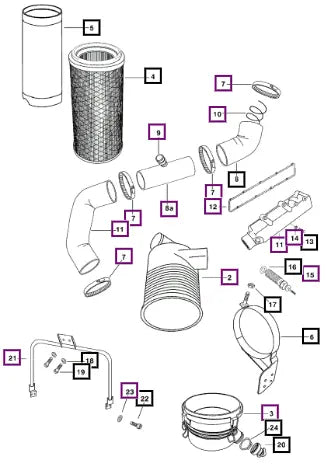 Mahindra Tractor Assy Air Filter 006000454F91 Mahindra Direct Parts