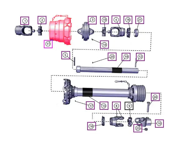 Mahindra Tractor Assy, Cv Guard And Bearing L1002000098 Mahindra Direct Parts
