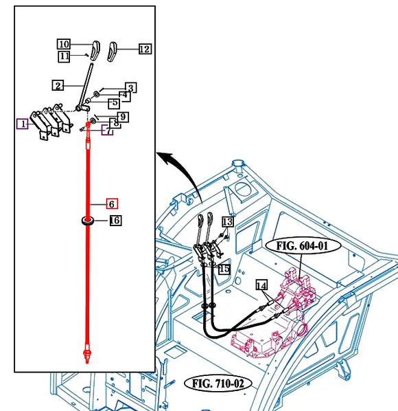 Mahindra Tractor Aux Lever Cable 19157592200 Mahindra Direct Parts