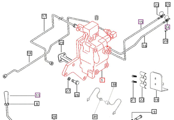 Mahindra Tractor Auxiliary Valve 007202813B91 Mahindra Direct Parts
