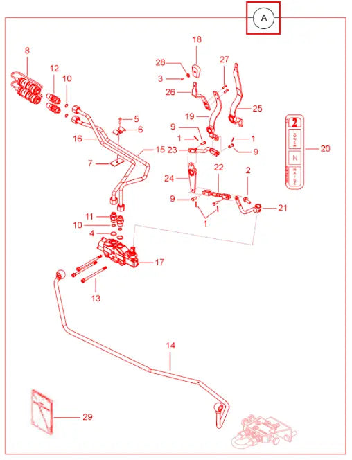 Mahindra Tractor Auxiliary Valve Kit 008017838V51 Mahindra Direct Parts