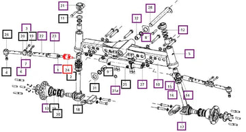 Mahindra Tractor Axial Ball Joint 007602001D1 Mahindra Direct Parts