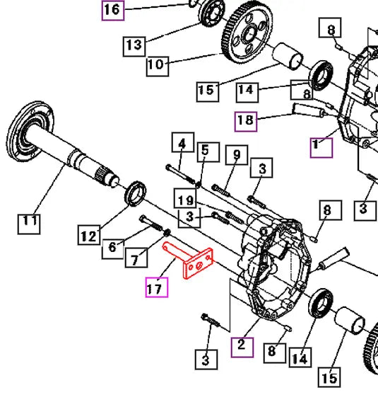 Mahindra Tractor Axle Bracket 19581526AG0 Mahindra Direct Parts