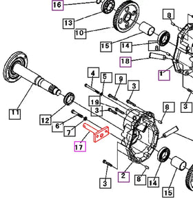 Mahindra Tractor Axle Bracket 19581526AG0 Mahindra Direct Parts