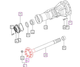 Mahindra Tractor Axle Hub Bolts 008007517B1 Mahindra Direct Parts