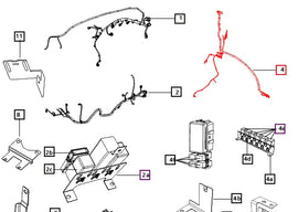 Mahindra Tractor B-post Wiring Harness E007701985D91 Mahindra Direct Parts