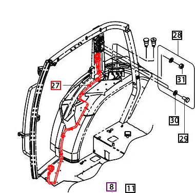 Mahindra Tractor Back Post Wiring Harness 007705292U91 Mahindra Direct Parts