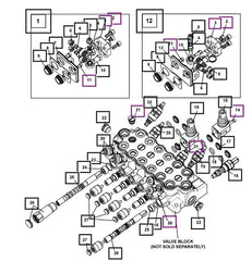 (Limited Availability) Mahindra Tractor Backhoe 6-spool Monoblock Valve ATI103546