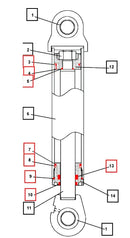 Mahindra Tractor Backhoe Boom Cylinder Seal Kit ATI45618 Mahindra Direct Parts