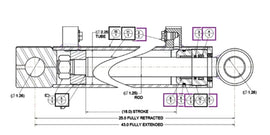 Mahindra Tractor Backhoe Bucket Cylinder Seal Kit AME904955 Mahindra Direct Parts