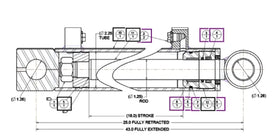 Mahindra Tractor Backhoe Bucket Cylinder Seal Kit AME904955 Mahindra Direct Parts