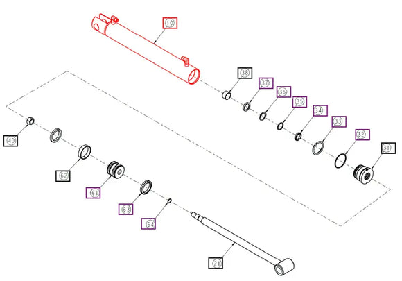 Mahindra Tractor Backhoe Bucket Cylinder Tube ANSBH86A-09-9030 Mahindra Direct Parts