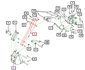 Mahindra Tractor Backhoe Bucket / Dipper Stick Assembly KMW63001006 Mahindra