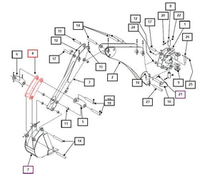 Mahindra Tractor Backhoe Bucket Link KMW67091020 Mahindra Direct Parts