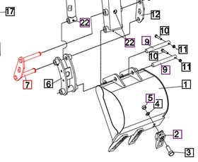 Mahindra Tractor Backhoe Bucket Link Pin BT19-603100 Mahindra Direct Parts