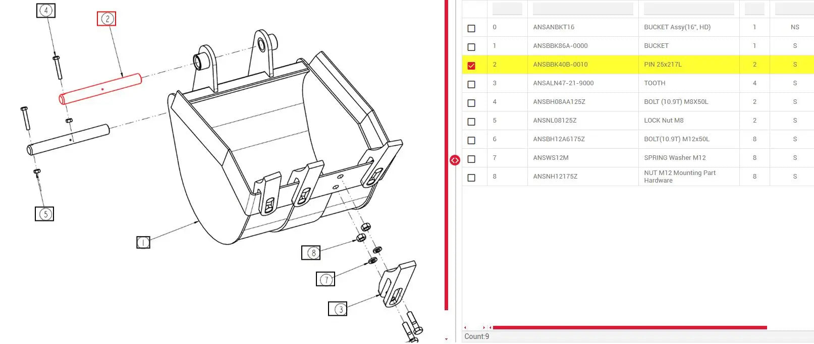 Mahindra Tractor Backhoe Bucket Pin Mahindra Direct Parts