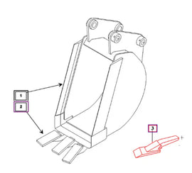 Mahindra Tractor Backhoe Bucket Tooth KMW67021002 Mahindra Direct Parts