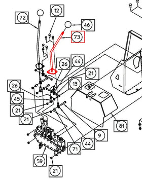 Mahindra Tractor Backhoe Control Lever Left Hand LH AME849135 Mahindra Direct Parts