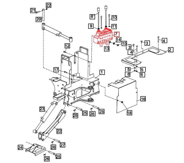 Mahindra Tractor Backhoe Control Valve 85105102000 Mahindra Direct Parts
