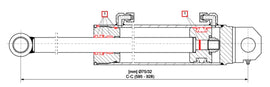 Mahindra Tractor Backhoe Cylinder Seal Kit (For 75/32 Cylinder) 60105288ALO Mahindra Direct Parts