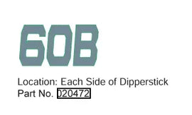 Mahindra Tractor Backhoe Decal - 60B AME020472 Mahindra Direct Parts