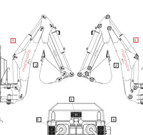 Mahindra Tractor Backhoe Decal Brand Mahindra 60088262ALO Mahindra Direct Parts