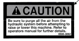 Mahindra Tractor Backhoe Decal Caution KMW05953062 Mahindra Direct Parts