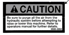 Mahindra Tractor Backhoe Decal Caution KMW05953062