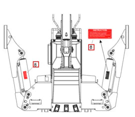 Mahindra Tractor Backhoe Decal - Instruction 60088665ALO Mahindra Direct Parts