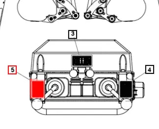 Mahindra Tractor Backhoe Decal Joystick LH 60088435ALO Mahindra Direct Parts