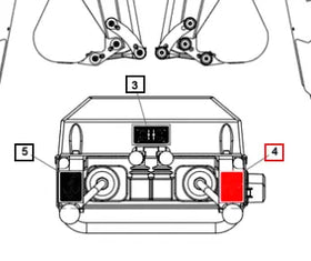 Mahindra Tractor Backhoe Decal Joystick RH 60088438ALO Mahindra Direct Parts