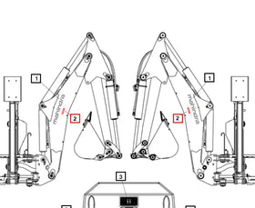 Mahindra Tractor Backhoe Decal Model 60B 60105573ALO Mahindra Direct Parts