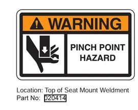 Mahindra Tractor Backhoe Decal - Pinch Point Hazard AME020414 Mahindra Direct Parts