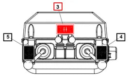 Mahindra Tractor Backhoe Decal - Stabilizer 60088439ALO Mahindra Direct Parts