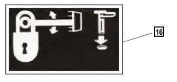 Mahindra Tractor Backhoe Decal - Swing Lock KMW05953329 Mahindra Direct Parts