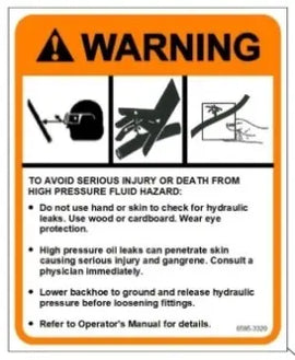 Mahindra Tractor Backhoe Decal - Warning KMW05953320 Mahindra Direct Parts