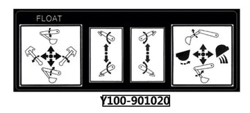 Mahindra Tractor Backhoe Decal Y100-901020 Mahindra Direct Parts