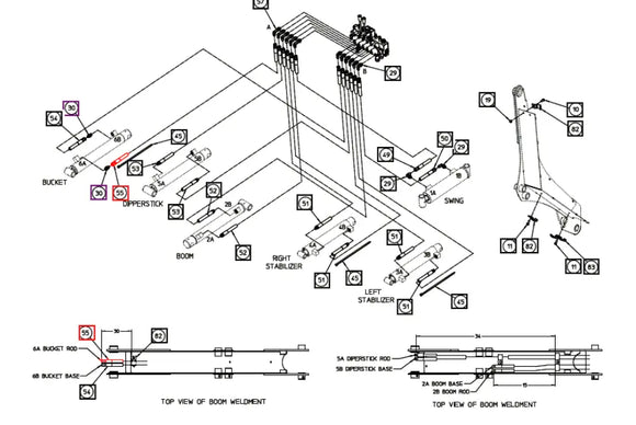 Mahindra Tractor Backhoe Hose With Sleeve 114" AME017213 Mahindra