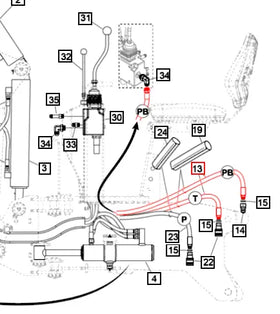 Mahindra Tractor Backhoe Hydraulic Hose 2000mm 60106948ALO Mahindra Direct Parts