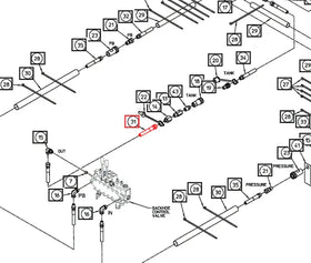 Mahindra Tractor Backhoe Hydraulic Hose 3/8x48 AME017337 Mahindra Direct Parts