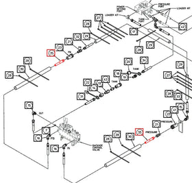 Mahindra Tractor Backhoe Hydraulic Hose 3/8x49 AME017437 Mahindra Direct Parts