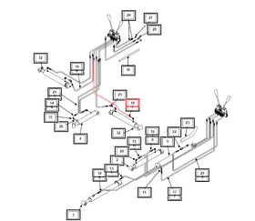 Mahindra Tractor Backhoe Hydraulic Hose KMW05791506506052 Mahindra Direct Parts