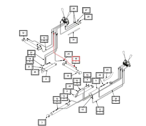 Mahindra Tractor Backhoe Hydraulic Hose KMW05791506506052 Mahindra Direct Parts