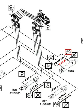 Mahindra Tractor Backhoe Hydraulic Hose with Sleeve 1/4x26 AME017144 Mahindra Direct Parts