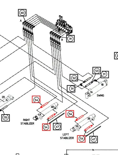 Mahindra Tractor Backhoe Hydraulic Hose with Sleeve 1/4x40 AME017146 Mahindra Direct Parts