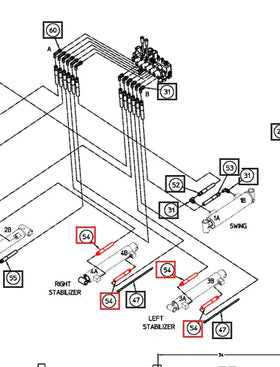Mahindra Tractor Backhoe Hydraulic Hose with Sleeve 1/4x40 AME017146 Mahindra Direct Parts